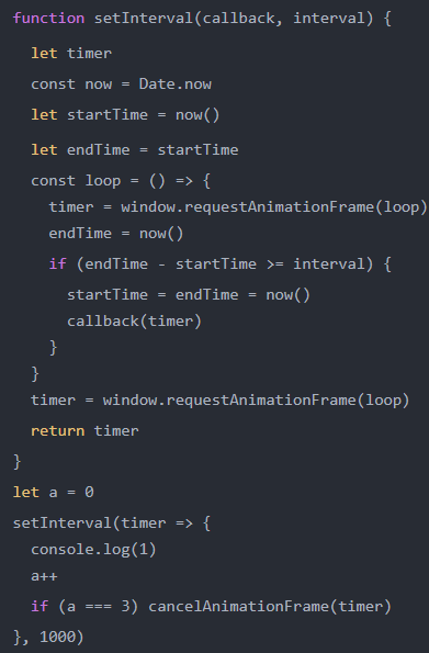 setTimeout、setInterval、requestAnimationFrame3